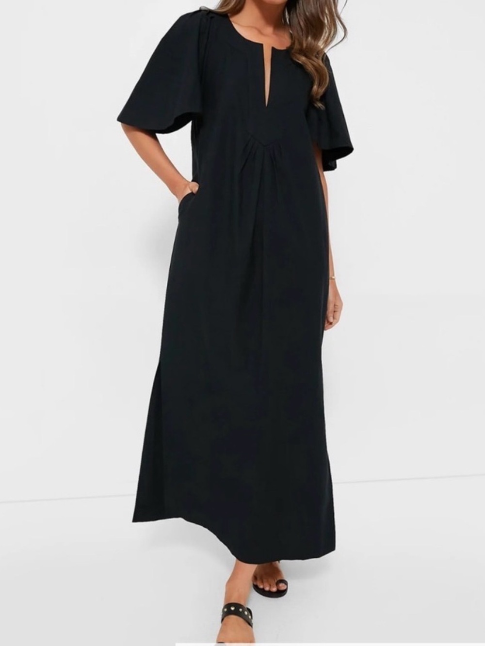 Pomander Place Black Maxi Dress with Keyhole